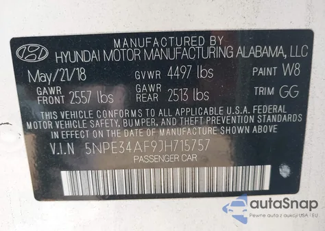 2018 Hyundai Sonata Limited from USA, damaged, VIN 5NPE34AF9JH715757